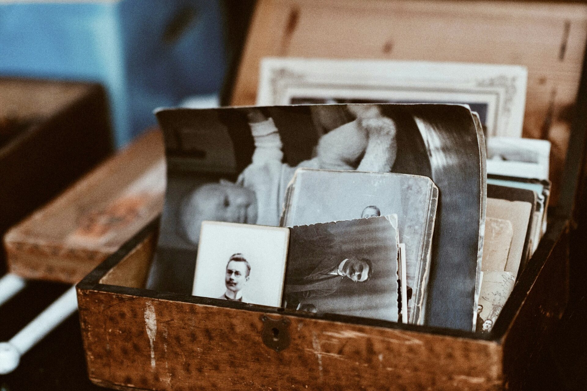 Box of family photos