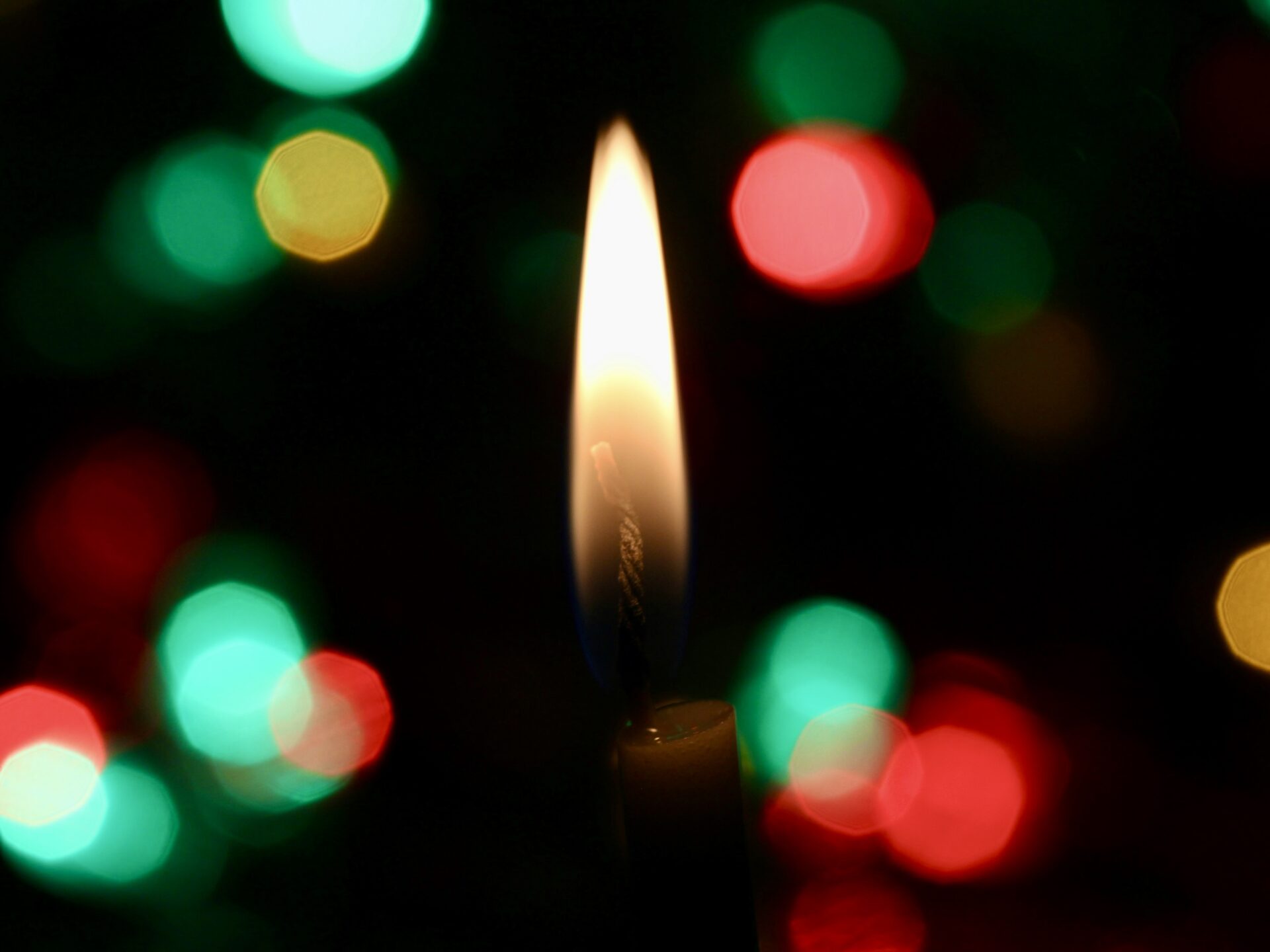 Candle at christmas