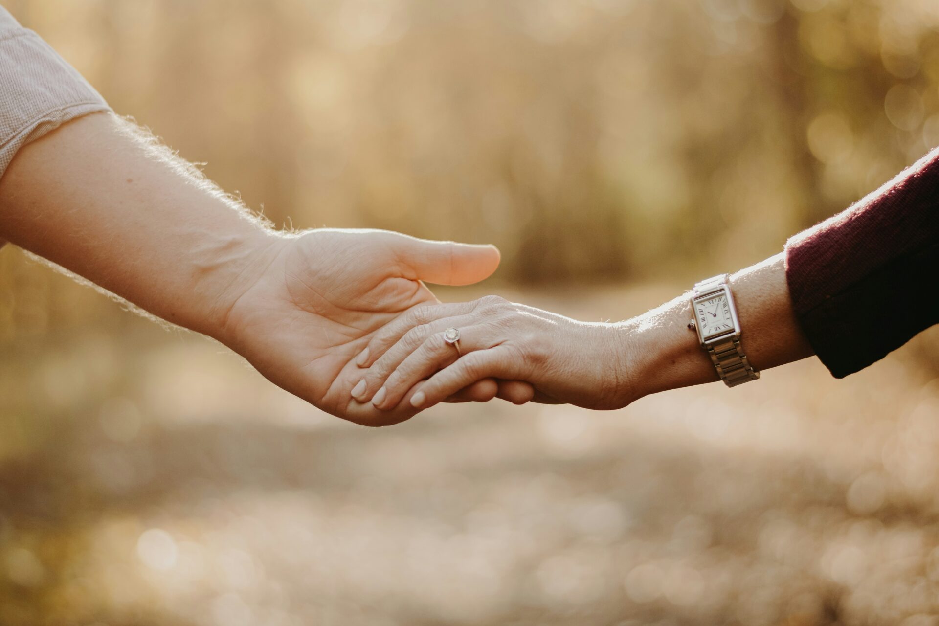 Man women holding hand